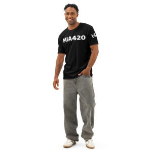 MIA420 Signature Black Crew Neck T-Shirt for Men ( Premium Cotton Streetwear Tee)